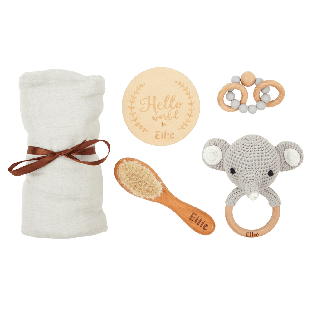 Hello, World Newborn Gift Set | Elephant