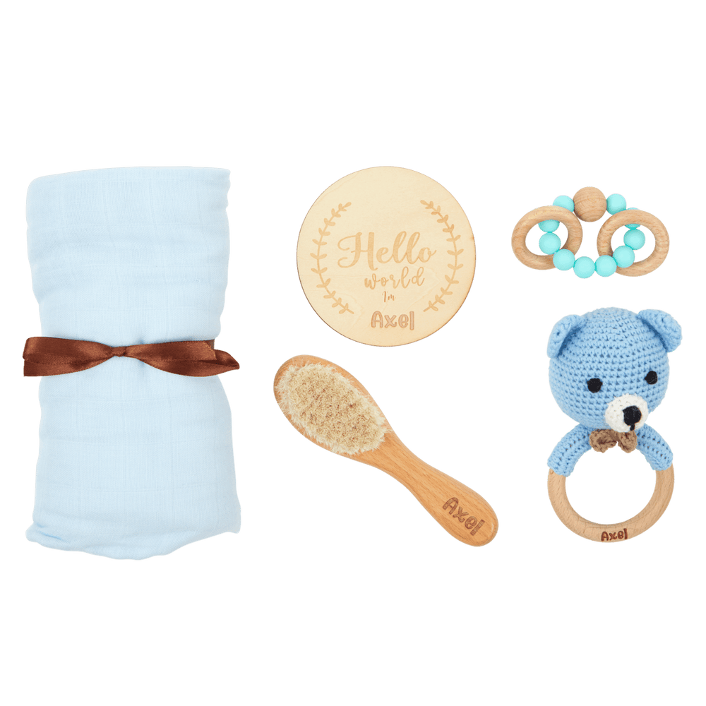 Hello, World Newborn Gift Set | Blue Bear