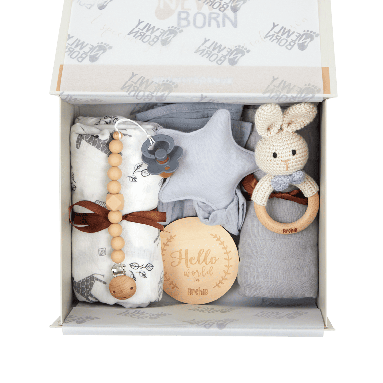 Newly Born Luxury Gift Box bundle great for baby shower gifts