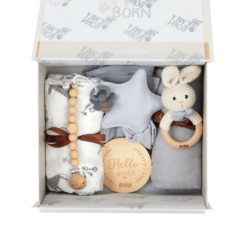 Newly Born Luxury Gift Box bundle great for baby shower gifts