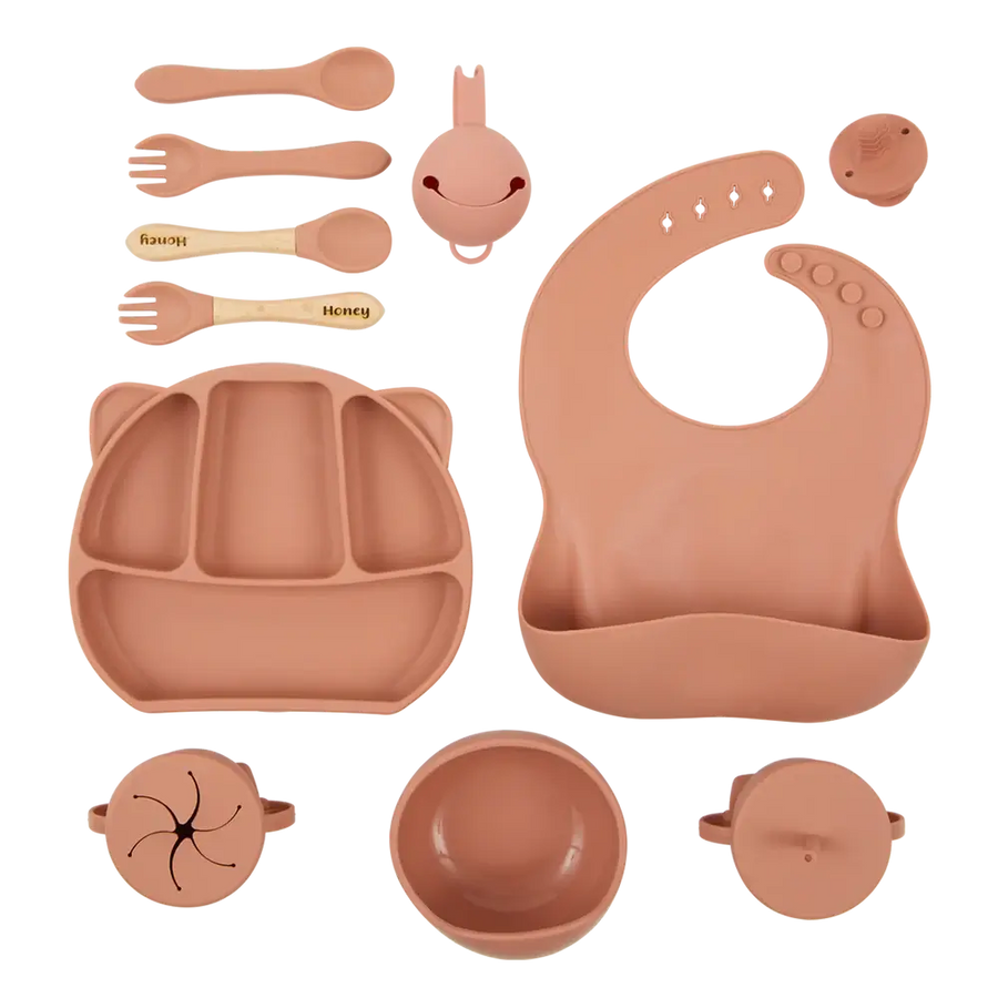 So Yummy Complete Feeding & Weaning Set Blush 11 piece gift set personalised food grade silicone