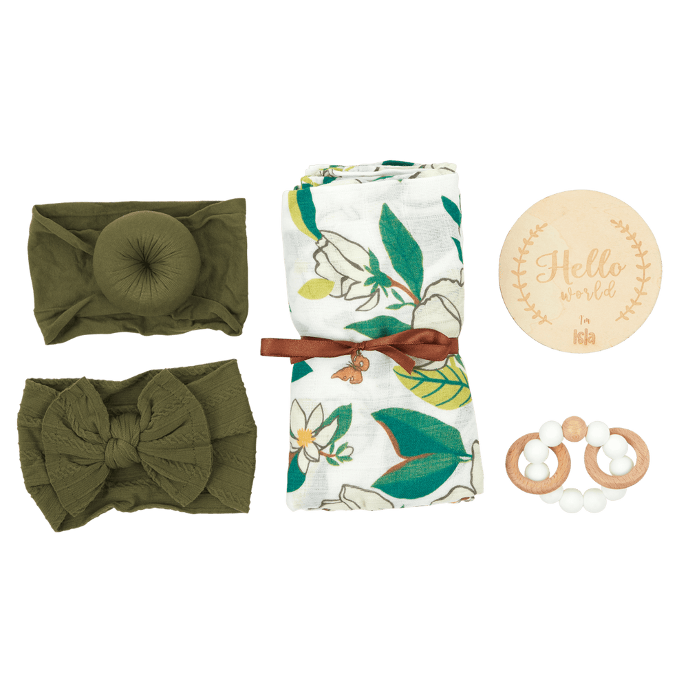 Cute as a Button Headband Gift Set | Dark Green