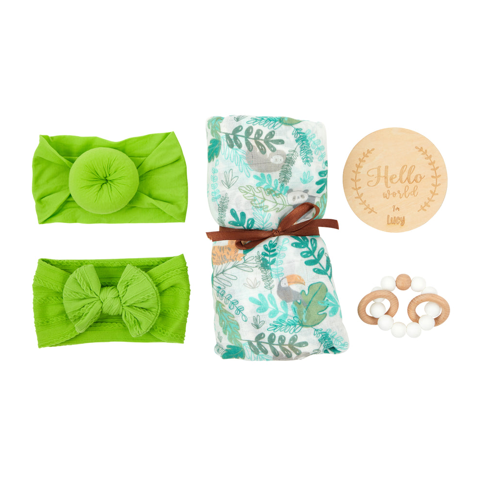 Cute as a Button Headband Gift Set | Light Green