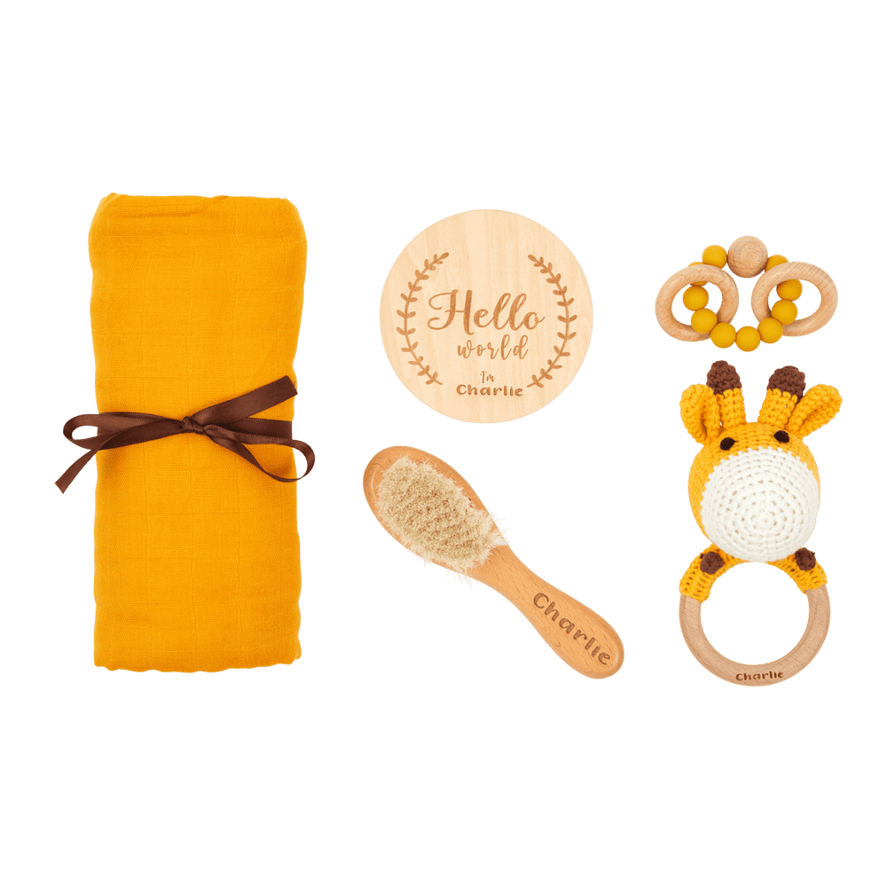 Hello, World Newborn Gift Set | Giraffe