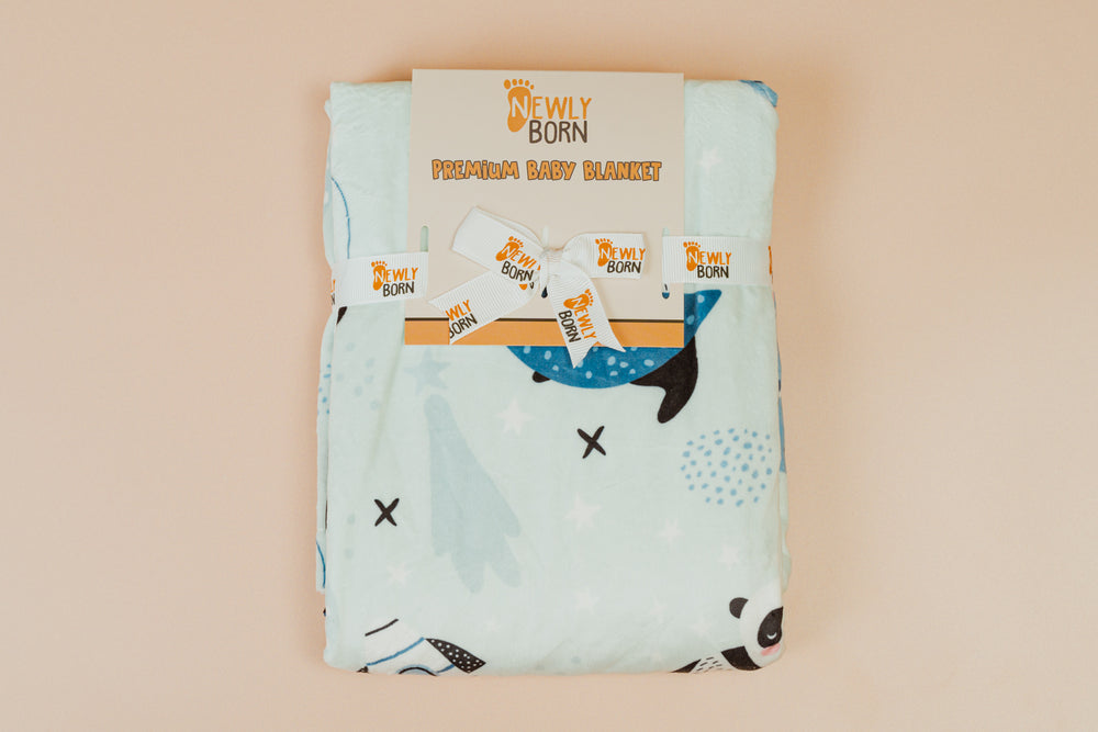 Snuggle Super Soft Baby Blanket | Blue Panda