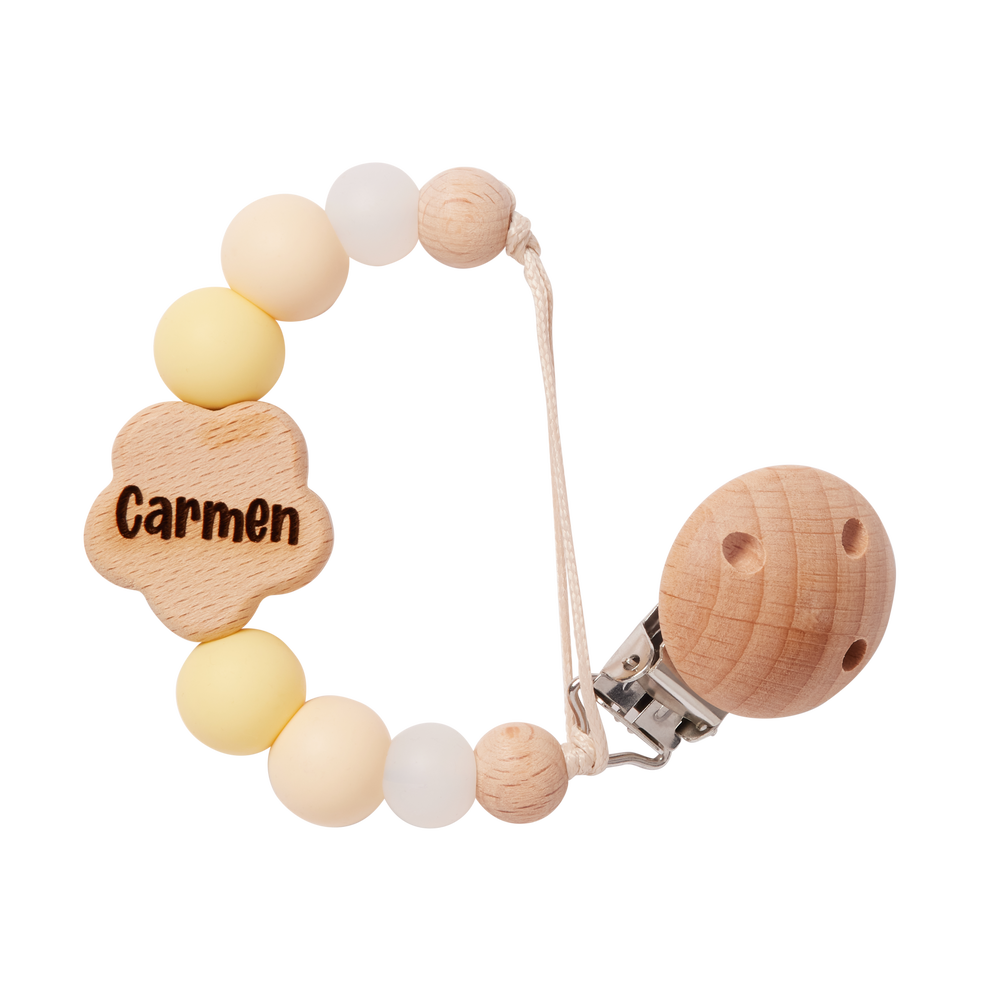 Personalised Flower Dummy Clip