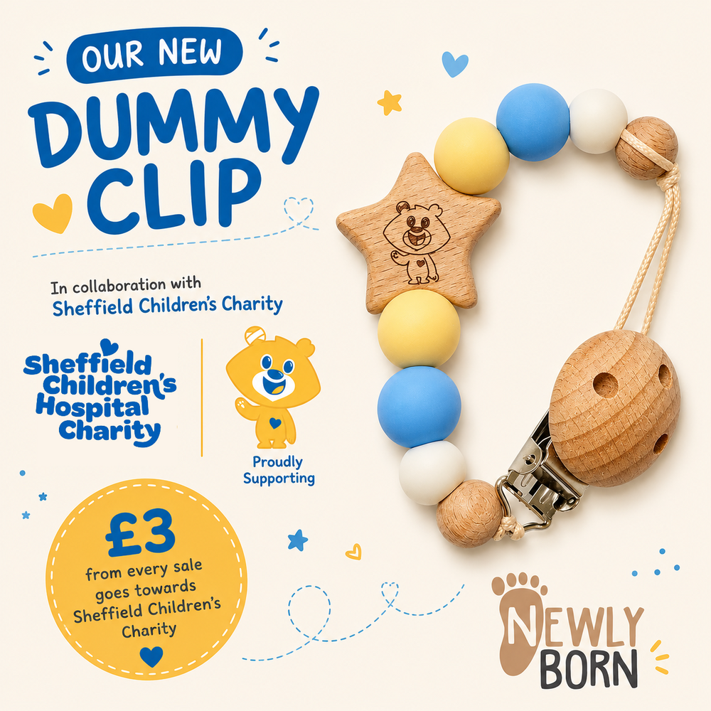 Theo Bear Dummy Clip - Sheffield Childrens Charity Edition