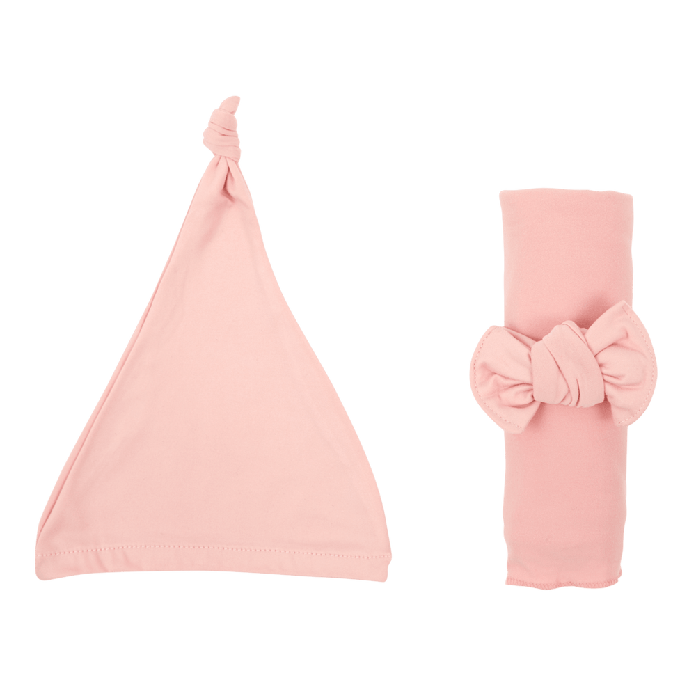 Stay Cosy Newborn Hat & Swaddle Gift Set | Pink