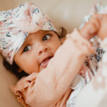 NEWBORN SWADDLE & HAT | 3 PIECE SET | PEONY