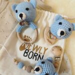 TEETHER & DUMMY CLIP | 3 PIECE SET | BLUE BEAR